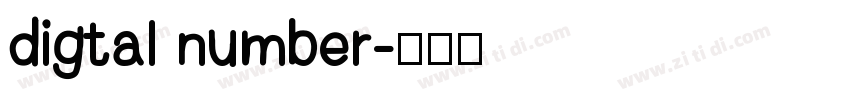 digtal number字体转换